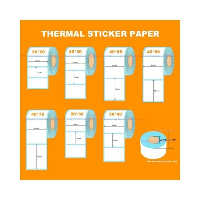 

Label Barcode Direct Thermal 60x40 60 x 40 mm core 1.5" isi 800