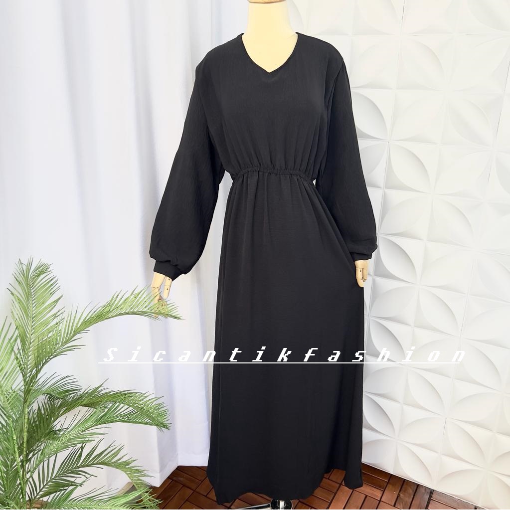 Dress Wanita Bahan Crinkle Airflow // Pakaian Muslim Wanita // Korean Style