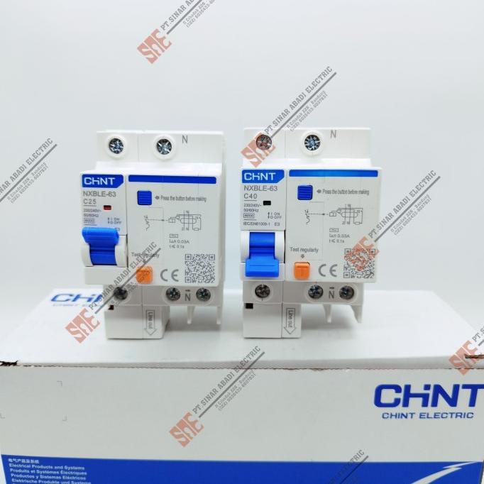 HARGA DISKON RCBO / ELCB Chint 1P + N Phase 25A 40A NXBLE-63 MCB