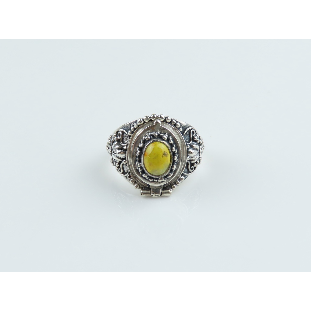 Cincin Locket Bali Permata Bumble Bee Jasper