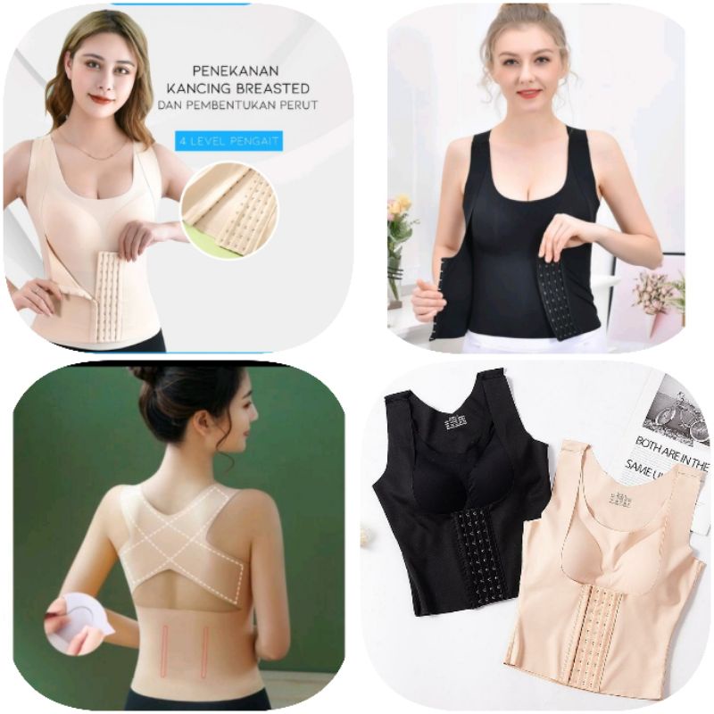 Korset Seamless Bra Pelangsing Tanpa Jahitan Korset Long Torso Bra