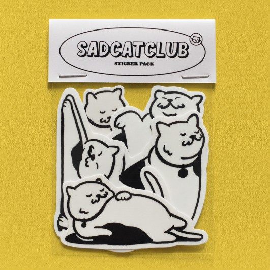 SAD CAT CLUB STICKER PACK