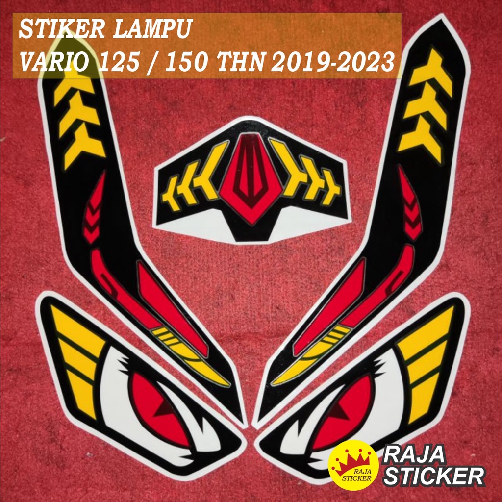 STIKER LAMPU VARIO 125 150 cc NEW LENGKAP MATA SAMA ALIS 2018 keatas