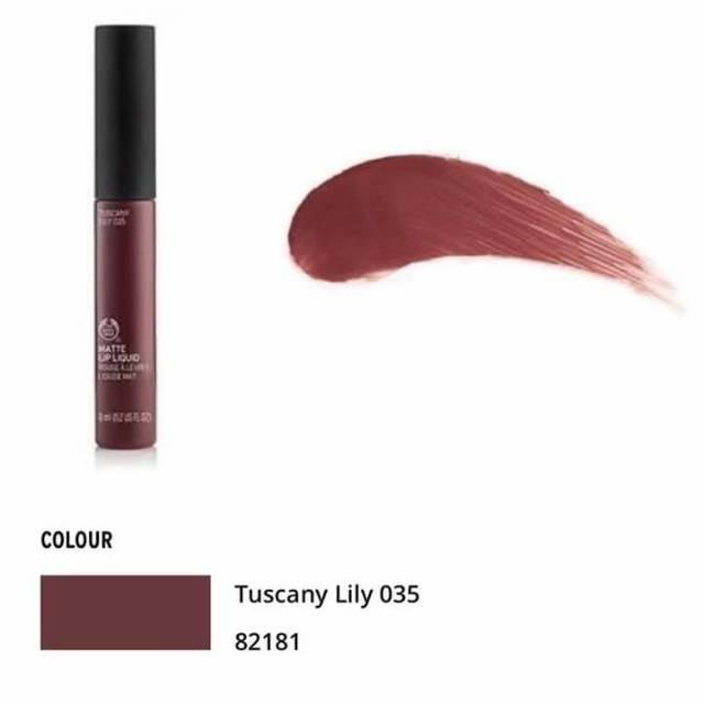 Tuscany lily lipstik matte the body shop