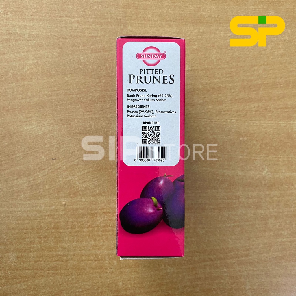 SUNDAY Prunes 310 gr / Buah Kering Pitted Prunes / Prunes Plum Manisan Kering 310gr