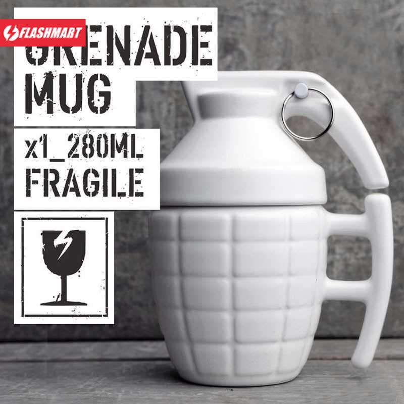 Flashmart Gelas Mug Model Granat Tangan 280ml - CBG-M-1069