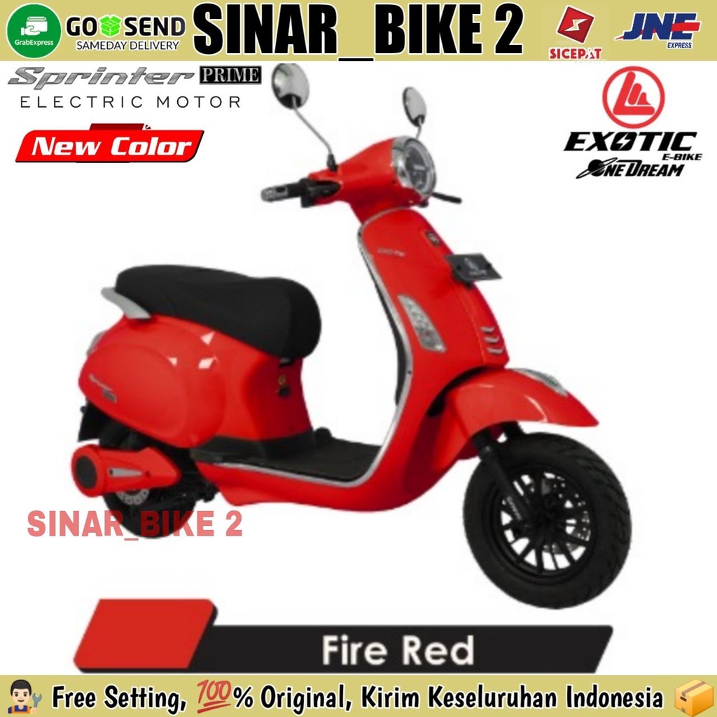 Sepeda Motor Listrik Electric EXOTIC SPRINTER PRIME Vespa 1200 Watt