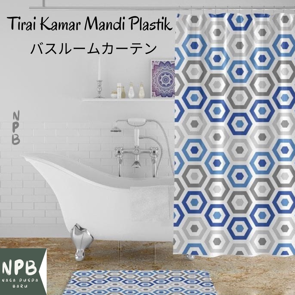 Tirai Kamar Mandi Plastik - Gorden Kamar Mandi