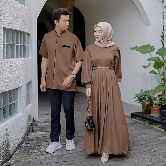 COUPLE RELINE PARTY DRESS / BAJU KONDANGAN COUPLE TERBARU / CP Reline / GAMIS DAN KEMEJA NIKAHAN SET / PAKAIAN COUPLE PASANGAN CP RELINE SHAKILA PREMIUM