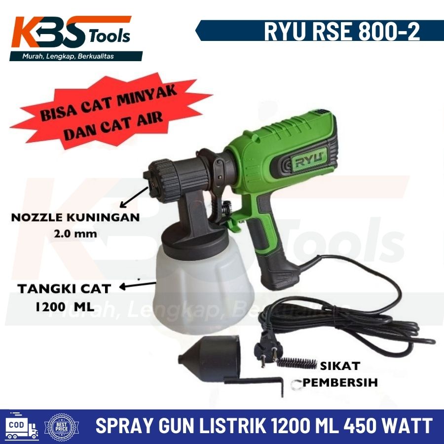Spray Gun Listrik RYU - Electric Spray Gun - Semprotan Cat Listrik RSE 800