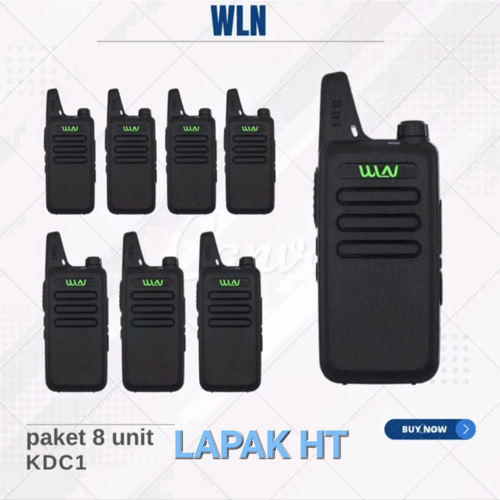 Paket Walkie Talkie WLN KDC1 UHF 8 Unit HT Handy Talky WLAN KD C1