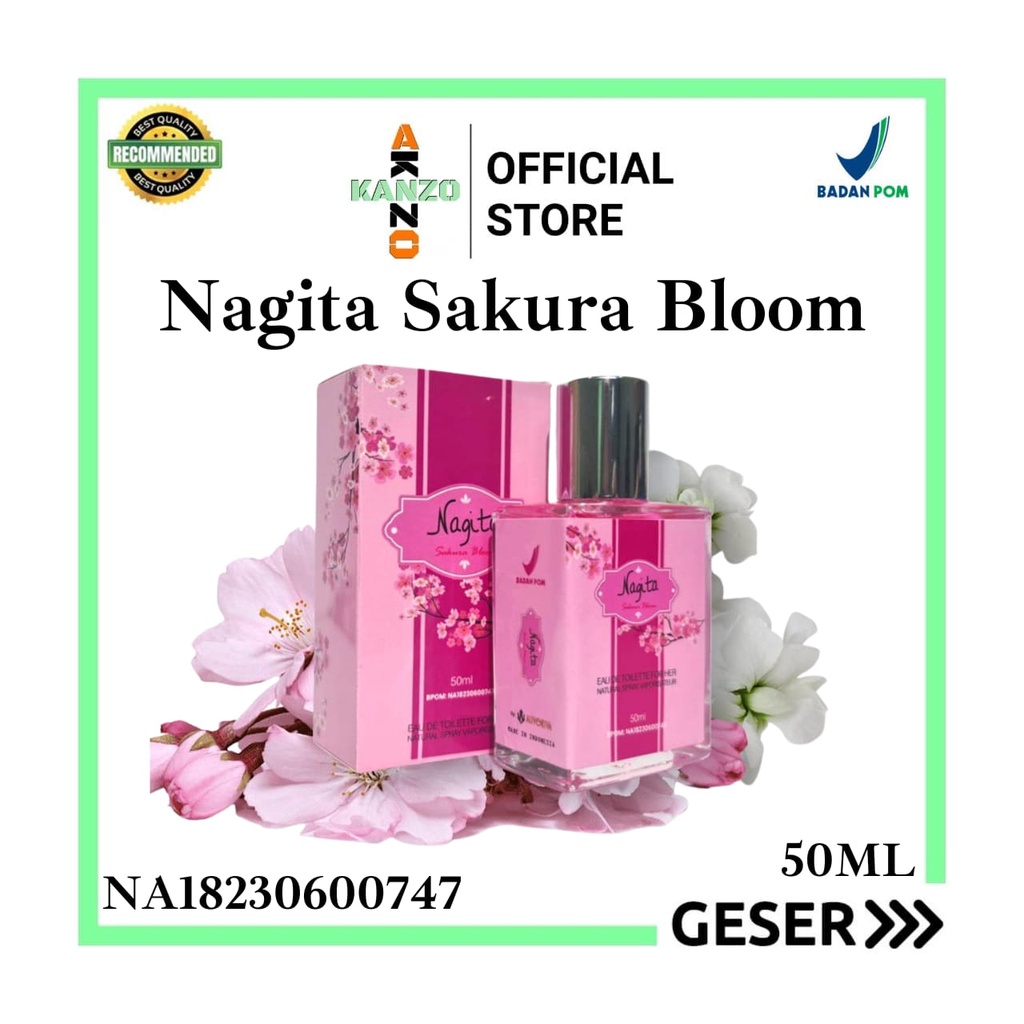 Kanzo - [BPOM] Parfum Nagita Slav 50ml Premium / Parfum Nagita Sakura Bloom 50ml Best Seller / Parfum Wanita Wangi Tahan Lama