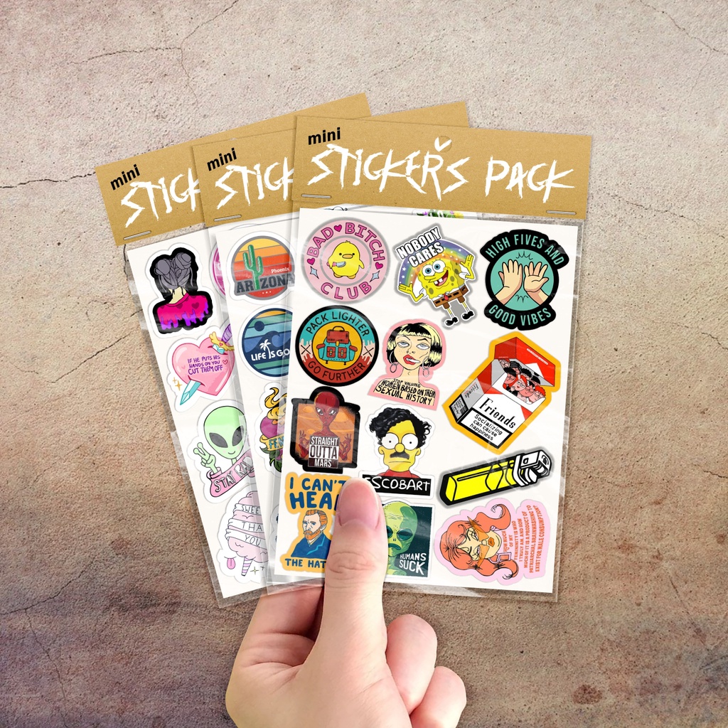 

Mini Sticker Pack Volume 1 | Stiker Set Vinyl Waterproof | Stiker Dekorasi Case Handphone - Laptop - Helm