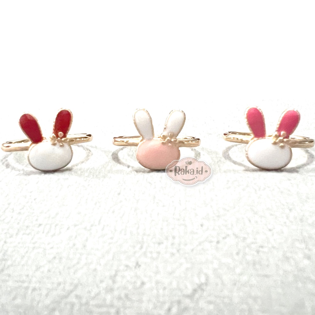 Cincin Anak Perempuan Cincin Anak Anti Karat Motif Rabbit Kelinci Bunga 1263