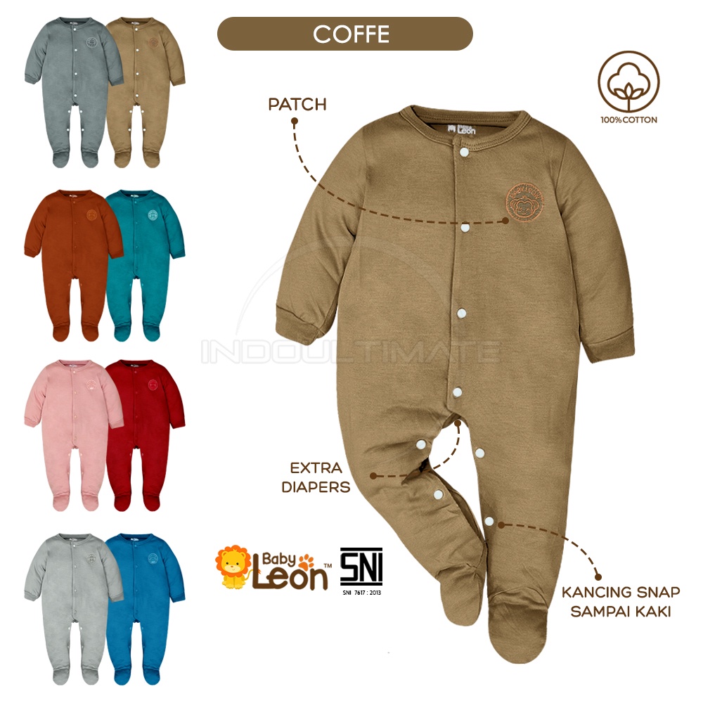 BABY LEON Setelan Baju Bayi Lengan Panjang Lengan Pendek + Celana Panjang Celana Pendek EARTH COLOR SM-901 SM-902 SM-905 SM-907 SM-909 Baju Bayi Baru Lahir Baju Tidur Bayi Baju Harian Bayi Sleepsuit Bayi Jumper bayi