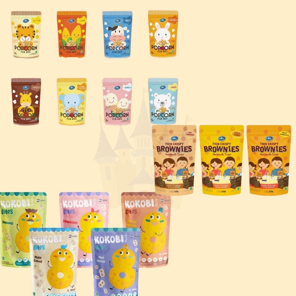 

Castle - Abe Food Camilan Anak PopCorn For Kids Thin Crispy brownies Kokobi Yummy Baked