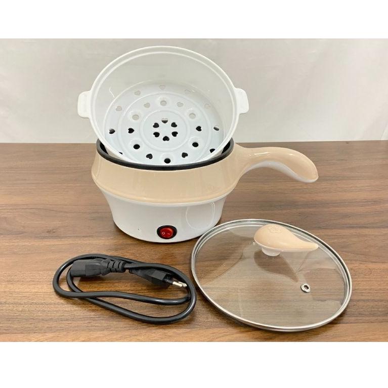 CHEKOUT (TEFLON) PANCI LISTRIK SERBAGUNA + STEAMER KUKUS