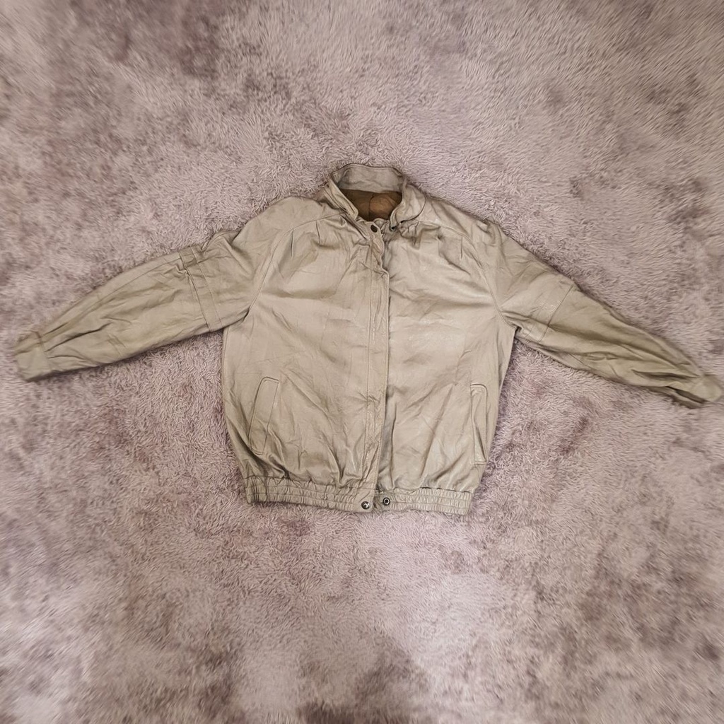 Vintage Leather Bomber Jacket