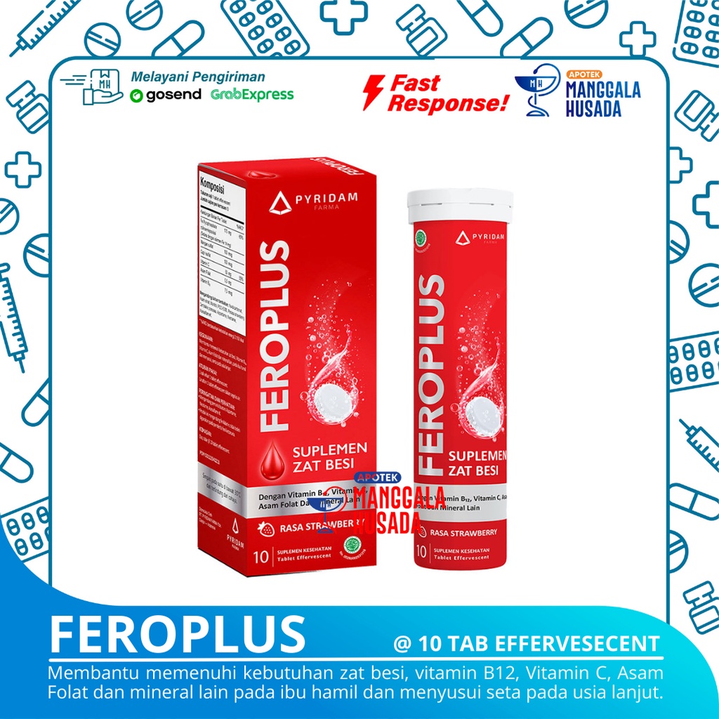 FEROPLUS SUPLEMEN ZAT BESI @ 10 TABLET EFFERVESCENT