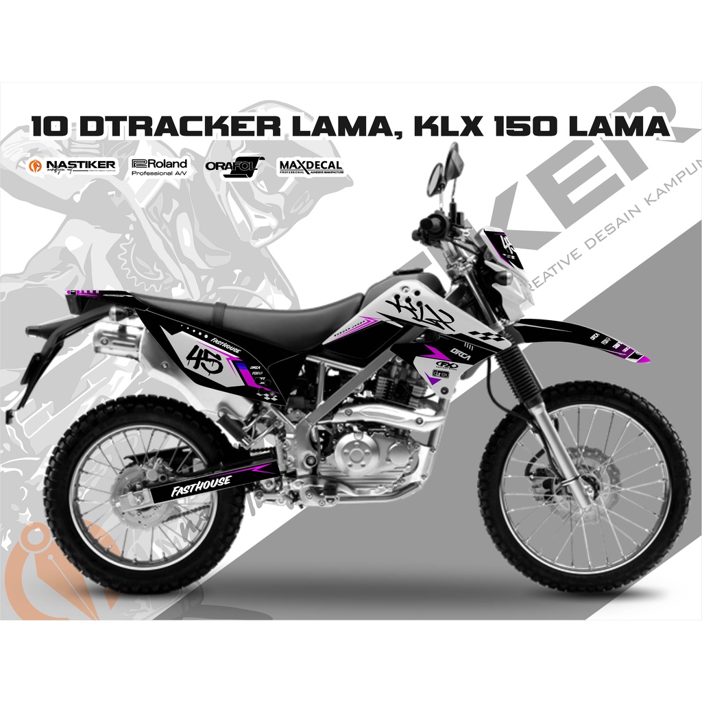 DECAL KLX WR CRF KTM BEBAS VARIASI - DECAL KLX DTRACKER LAMA - KLX 150 LAMA FULLBODY BEBAS DESAIN