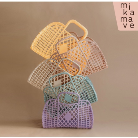 MIKAMAVE Silicone Retro Jelly Bag Tas Keranjang