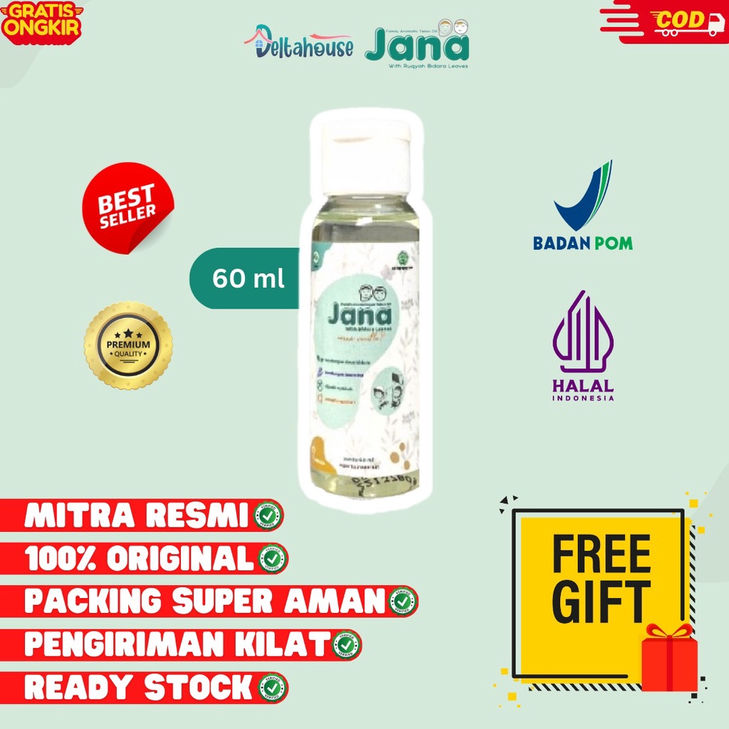 (FREE GIFT) Jana Telon Oil Minyak Telon Bayi &amp; Dewasa Minyak Bidara Ruqyah - 60 ml