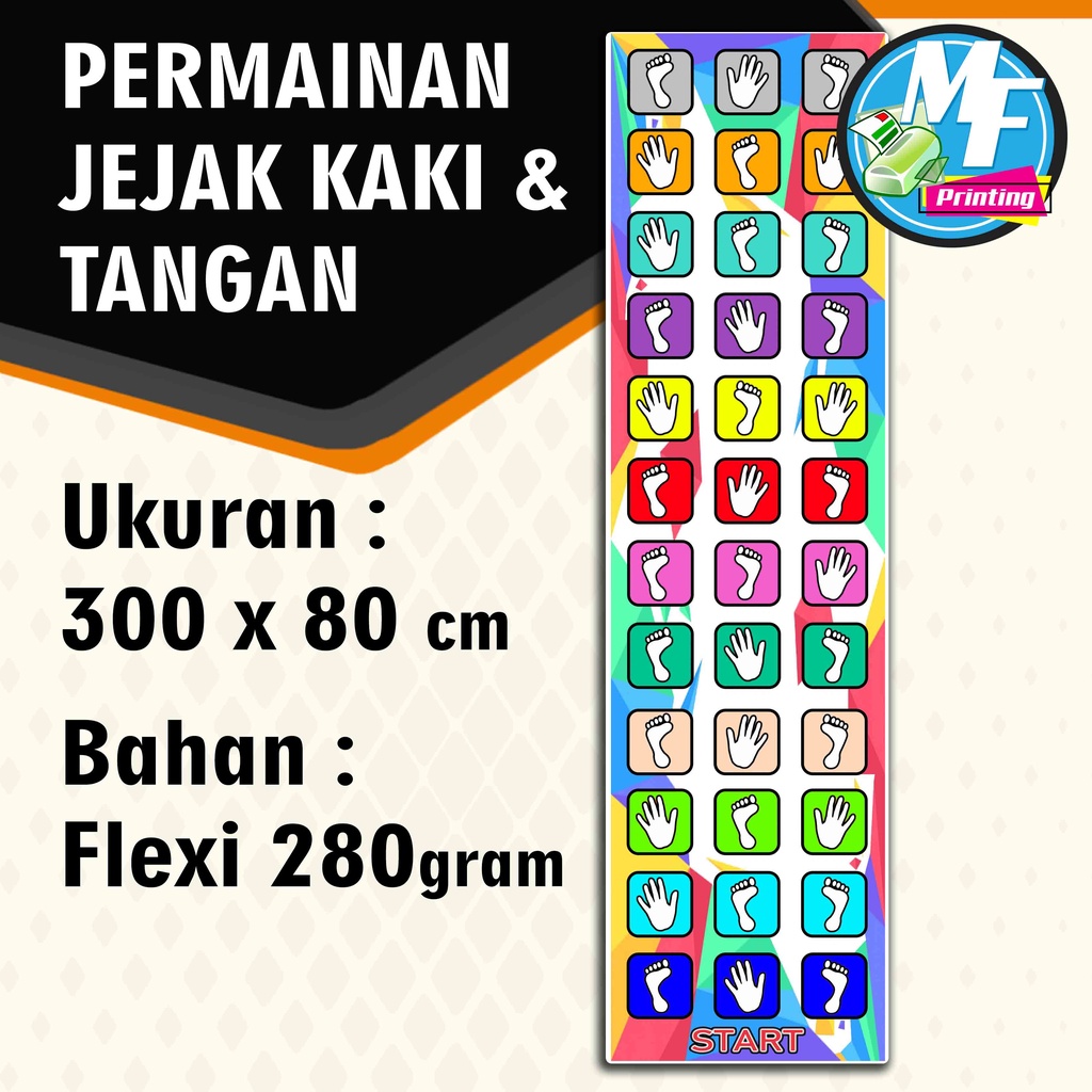 (Model B) 300 x 80 Permainan Jejak Kaki & Tangan