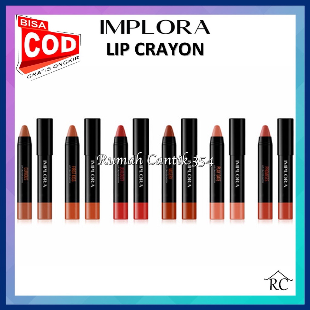 Implora Lip Crayon Satin Rumah Cantik 354 Lip Liner Yang Tahan Lama dan Memiliki Varian Warna yang Menarik