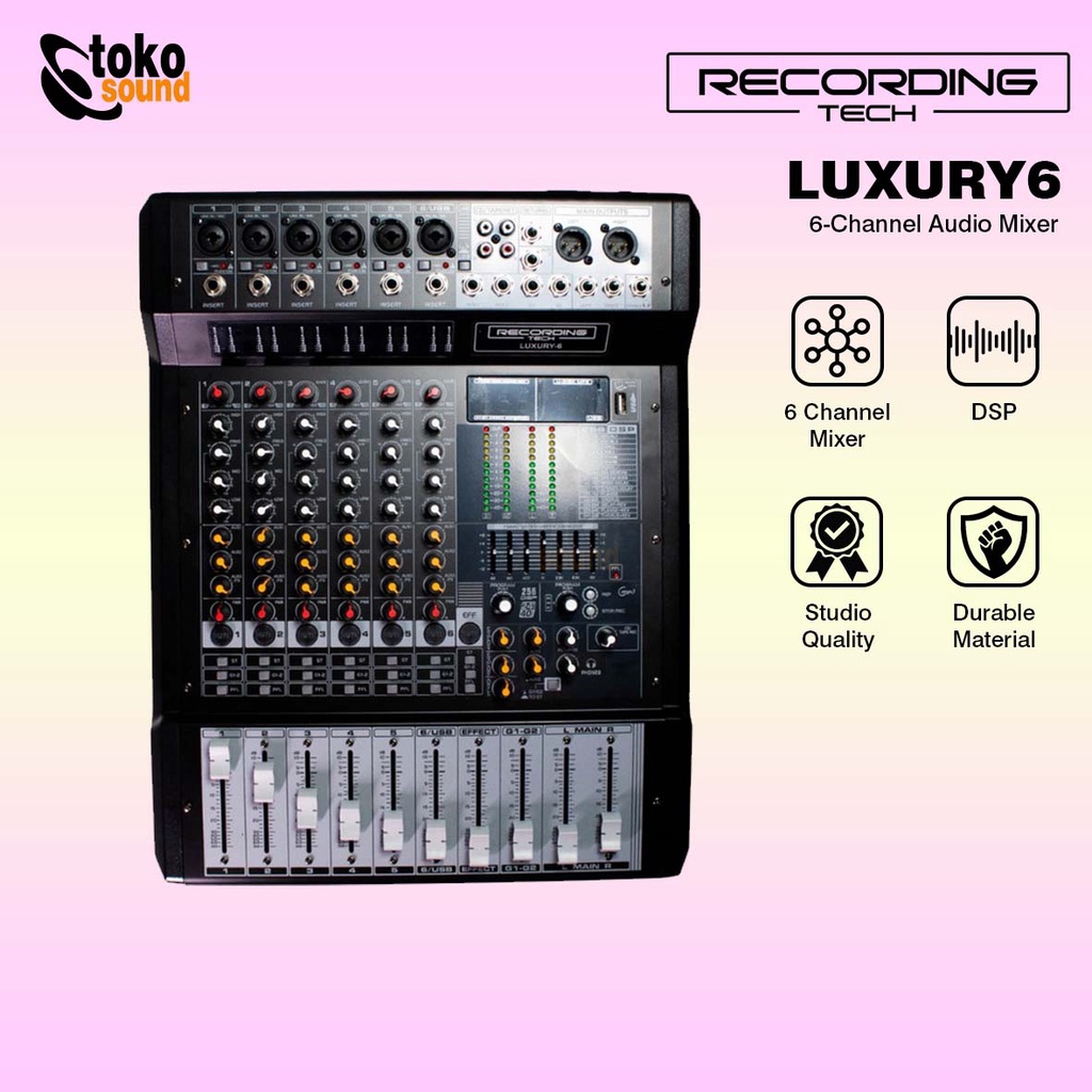 Recording Tech Luxury 6 Mixing Console | Audio MIxer 6 Channel
