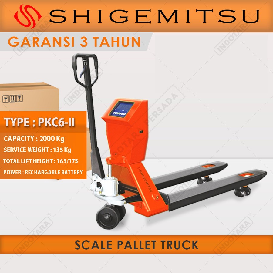 Scale Pallet Truck PKC6-II Shigemitsu dengan Printer