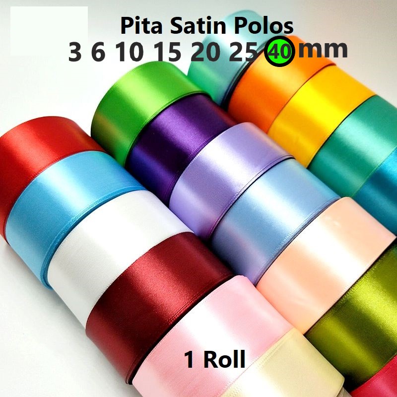 Pita Satin Polos 40mm Harga/Roll