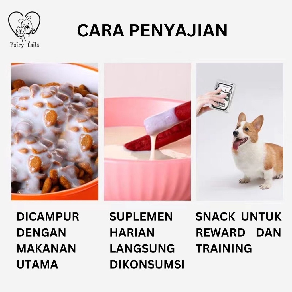 Pet Yogurt Snack Yoghurt Susu Kambing Segar Untuk Anjing dan Kucing Anabul / Healthy Goat Milk Yogurt for Dog and Cat Pet 50 gram