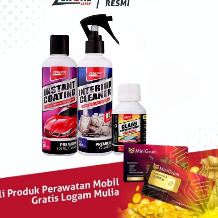 ☏ Coating Mobil Paket Zerone Japan Glass Super Cleaner / Interior Cleaner / Semi Nano Coating Compou