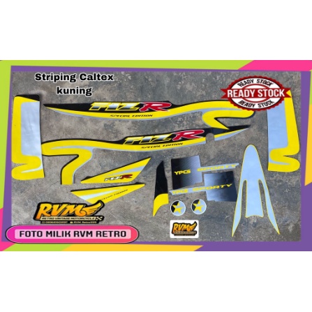 Striping stiker Yamaha Fiz R caltex kuning