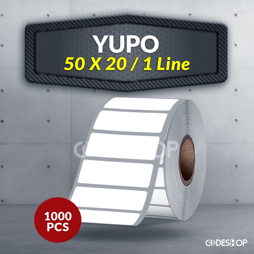 

Yupo Stiker Label Barcode Yupo Ukuran 50 x 20 mm 1 Line Isi 1000