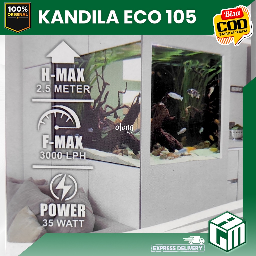 KANDILA ECO 105 ECO105 LOW WATT MESIN POMPA CELUP POWER HEAD AQUARIUM