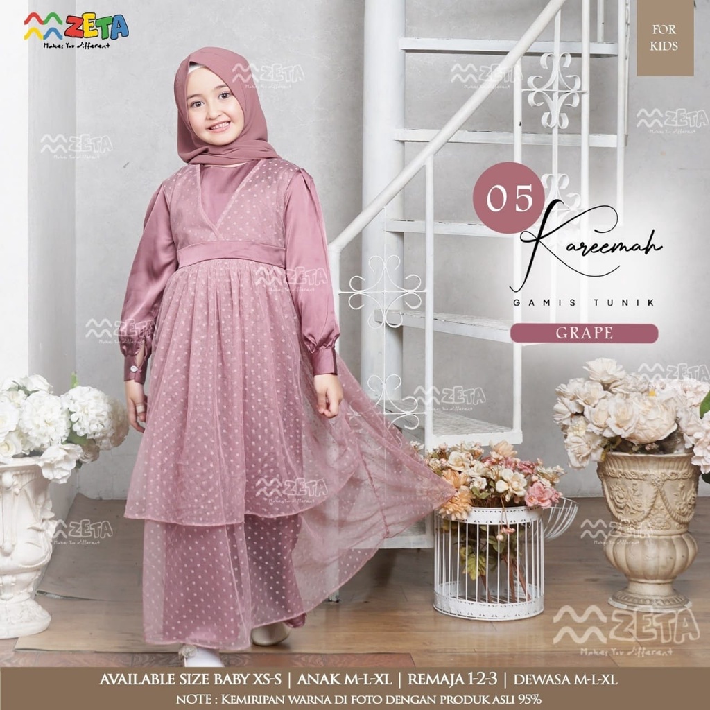 Gamis anak Kareema brokat tile