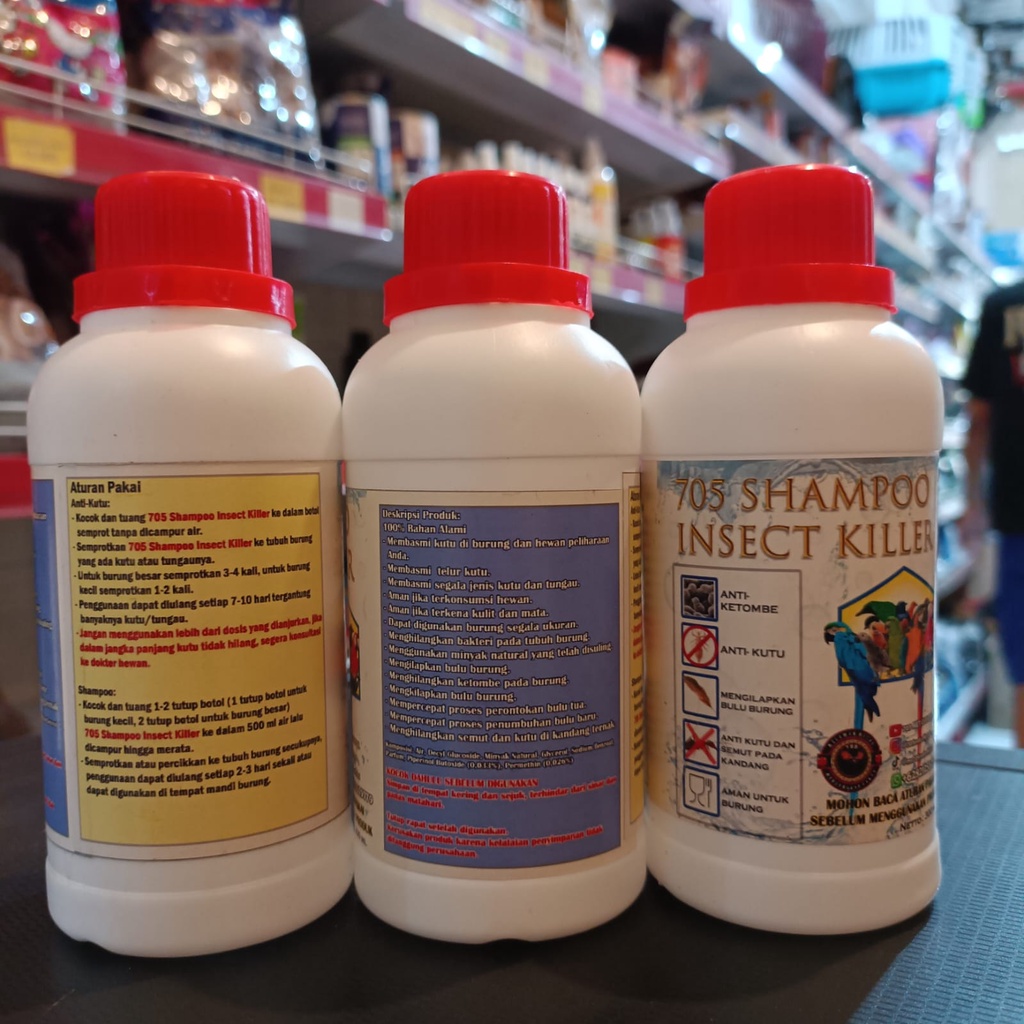 SAMPO BURUNG 705 SHAMPOO INSECT KILLER SAMPO ANTI KUTU TUNGAU BURUNG UNTUK SEMUA JENIS BURUNG KICAU