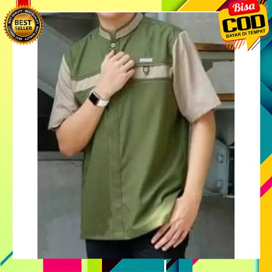 Koko Pria Premium Model Kemeja Lebaran Koko Pria Muslim Jumbo Distro Cowok Import Motif Mewah Elegan