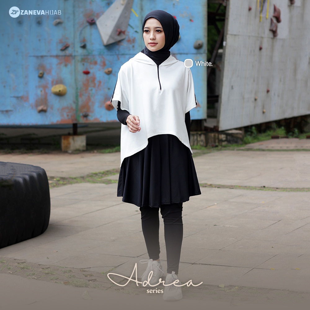 ZANEVA SPORTWEAR ORI – FULL SET Adrea Sporty, Sopan, Nyaman | 3in1 Baju, Legging Rok, Manset