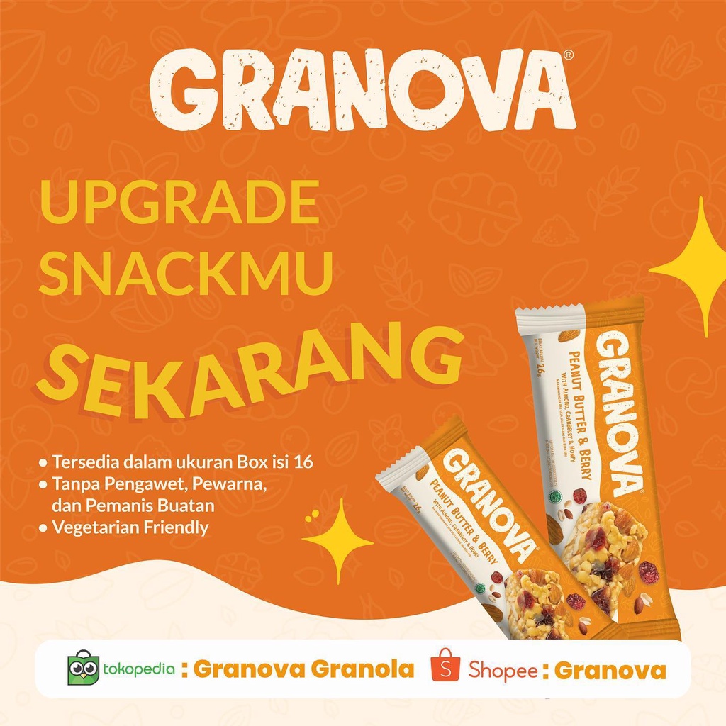 Granola Bar Peanut Butter &amp; Berry by Granova - Snack Anak, Healthy Snack, Halal