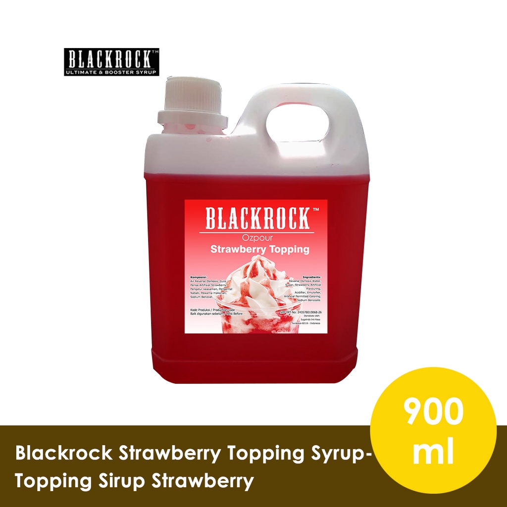 

Blackrock Topping Sauce Strawberry 900 ml - saus toping stroberi