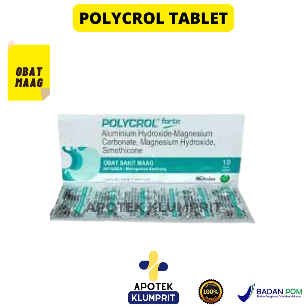 Polycrol tablet / Obat lambung / Obat maag