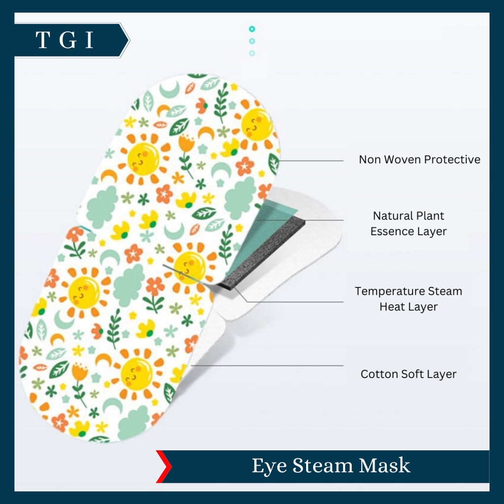 TGI - RELAX EYE MASK / STEAM EYE MASK / MASKER MATA PENGHANGAT / WARMING EYE MASK / STEAM PENUTUP MATA