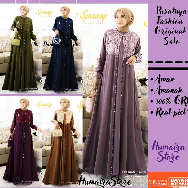 READY STOCK GLAMOUR DEBBY SET MAXY ORI BY SPASSY // GAMIS BRUKAT KONDANGAN TERBARU KEKINIAN LD 110 P