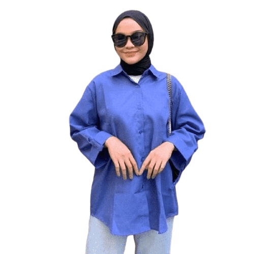 KEMEJA COMFY  POLOS WANITA JEVELINE SUPERNOVA/ KEMEJA 3  UKURAN