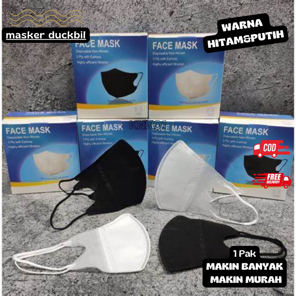 Masker Duckbill 50 pcs | Masker Duckbill 3 ply isi 50