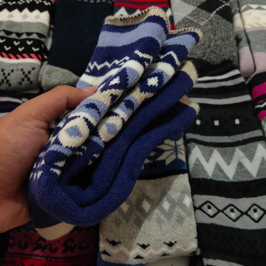 [MURAH] Kaos kaki dewasa tebal terry thermal socks KKTERRY