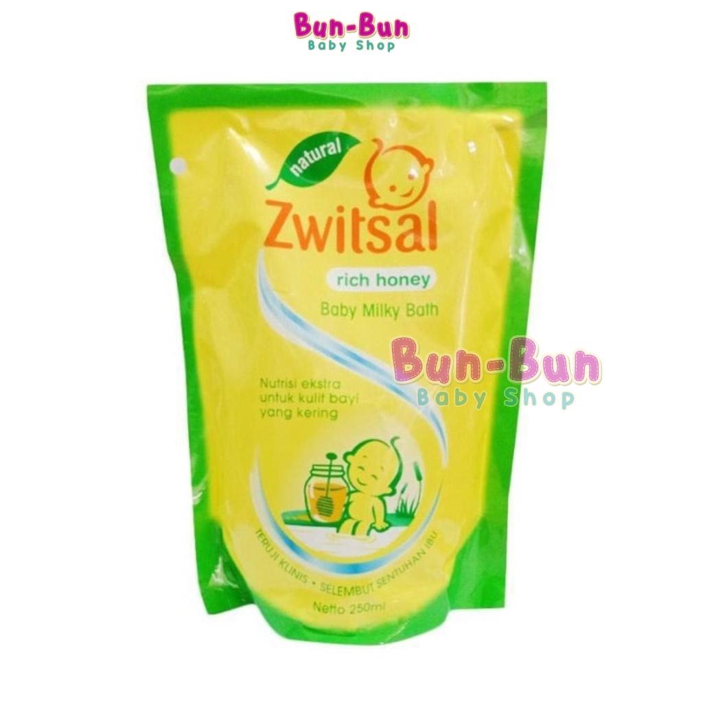 ZWITSAL Rich Honey Baby Milky Bath 250ml Sabun Mandi Bayi Cair Soap Susu Perlengkapan Baru Lahir Peralatan Baby Newborn Perawatan Kulit Anak Balita Bunbunbabyshop