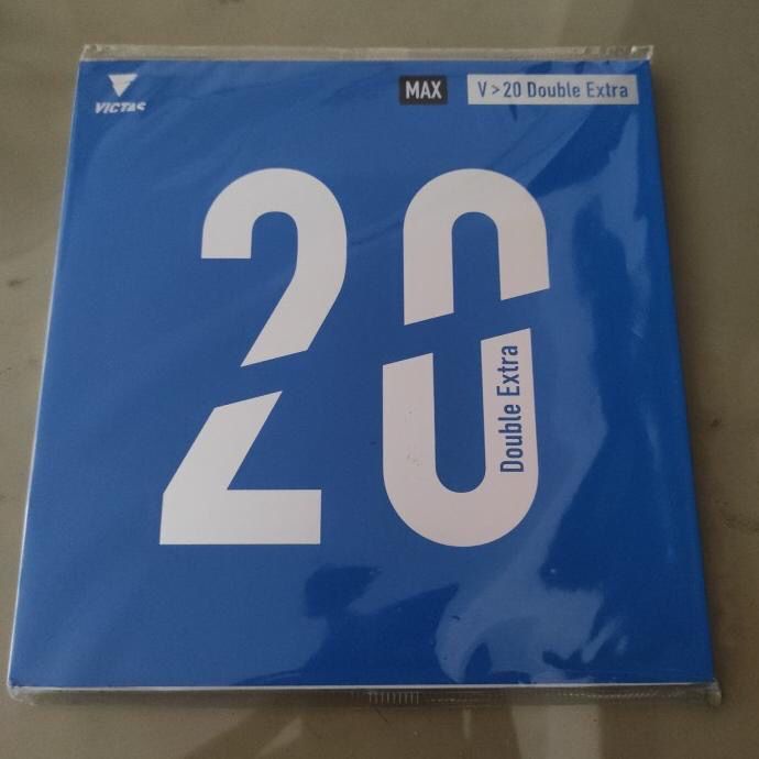 ORIGINAL VICTAS V20 DOUBLE EXTRA Karet Rubber Bat Bet Ping Pong Tenis Meja BARU dan SEGEL